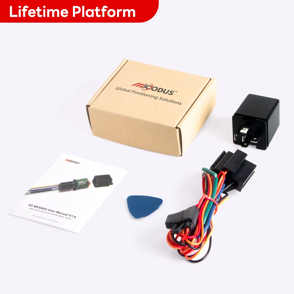 

4G GNSS локатор MV930G Отключение подачи топлива ACC Обнаружение мультисигналов запись позиционирования в реальном времени Бесплатное отслеживание веб-сайта и приложений