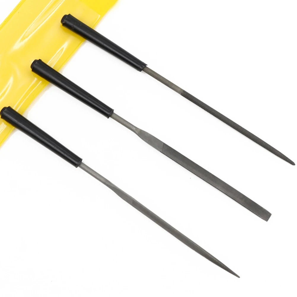 

3pcs Diamond Needle File Set 3x140mm Flat Triangle Round File Diamond Needle File For Wood Carving Hand Tool Parts