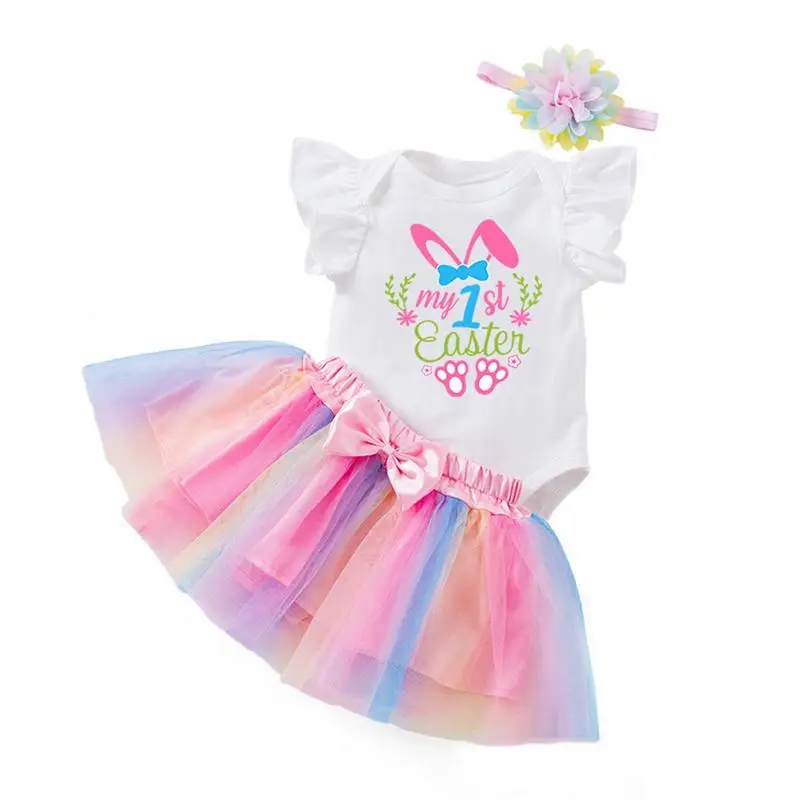 

Easter Tutu Outfit First Easter Baby Girl Tutu Skirt Outfit Short Sleeve Romper Bodysuit And Tutu Skirt Suit For Baby Girl