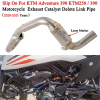 slip on for ktm adventure 390 for ktm250 ktm390 2020%ef%bc%8d2021 motorcycle exhaust escape modified catalyst delete middle link pipe