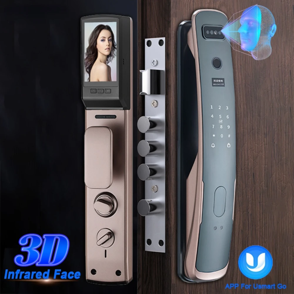 

Умный дверной замок Usmart Go 3D с функцией распознавания лица и камеры