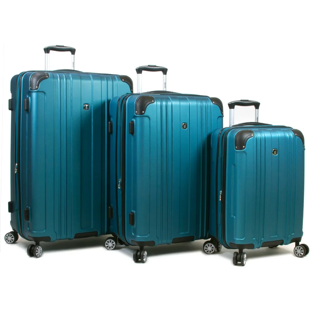 

Dejuno Kingsley New Generation 3-Piece Hardside Spinner Luggage Set - Turquoise