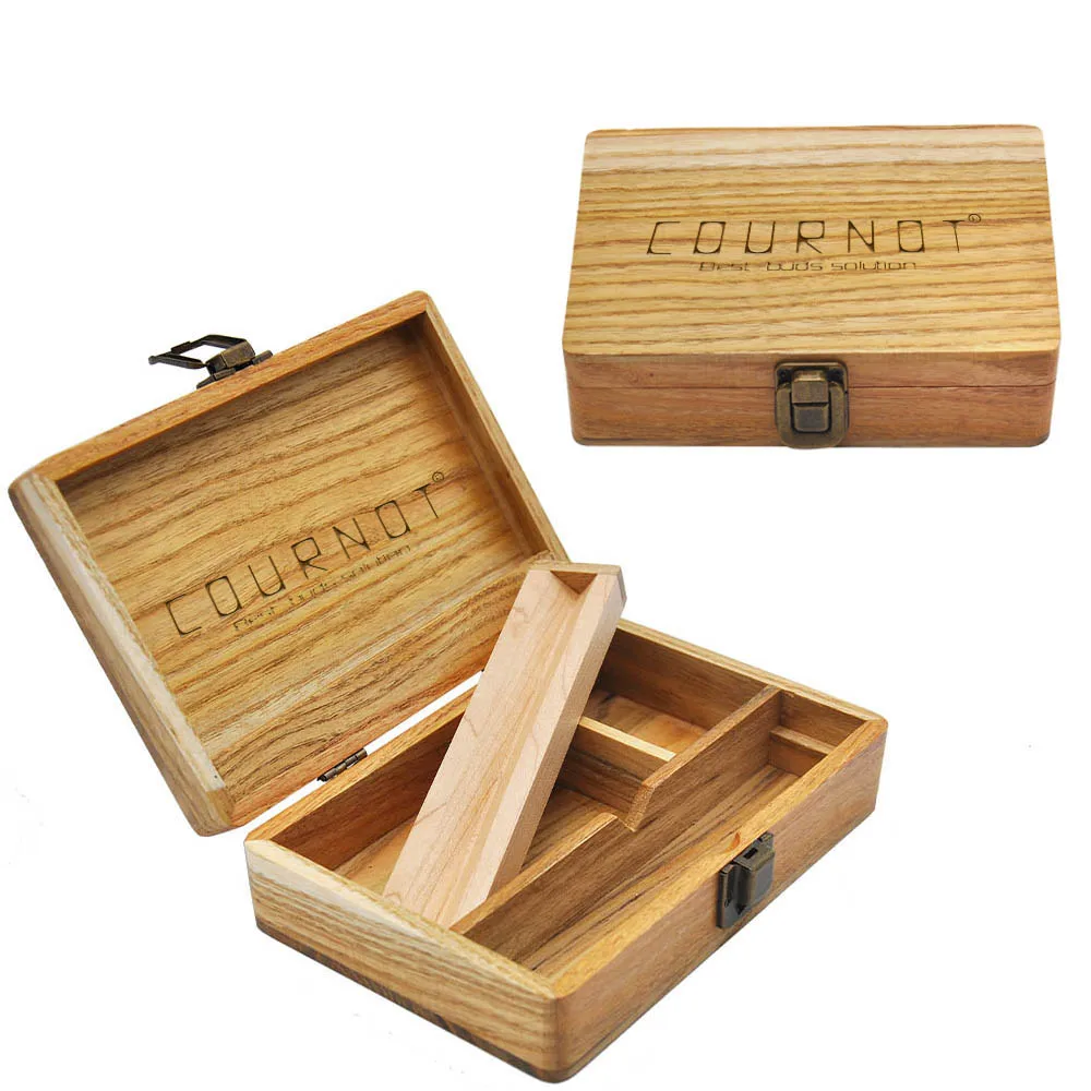 Cournot/Honeypuff Large Wooden Box/Rolling Tray/Ashtray Wooden Storage Box Stash Box Case Wood Products Series Surpport Custom