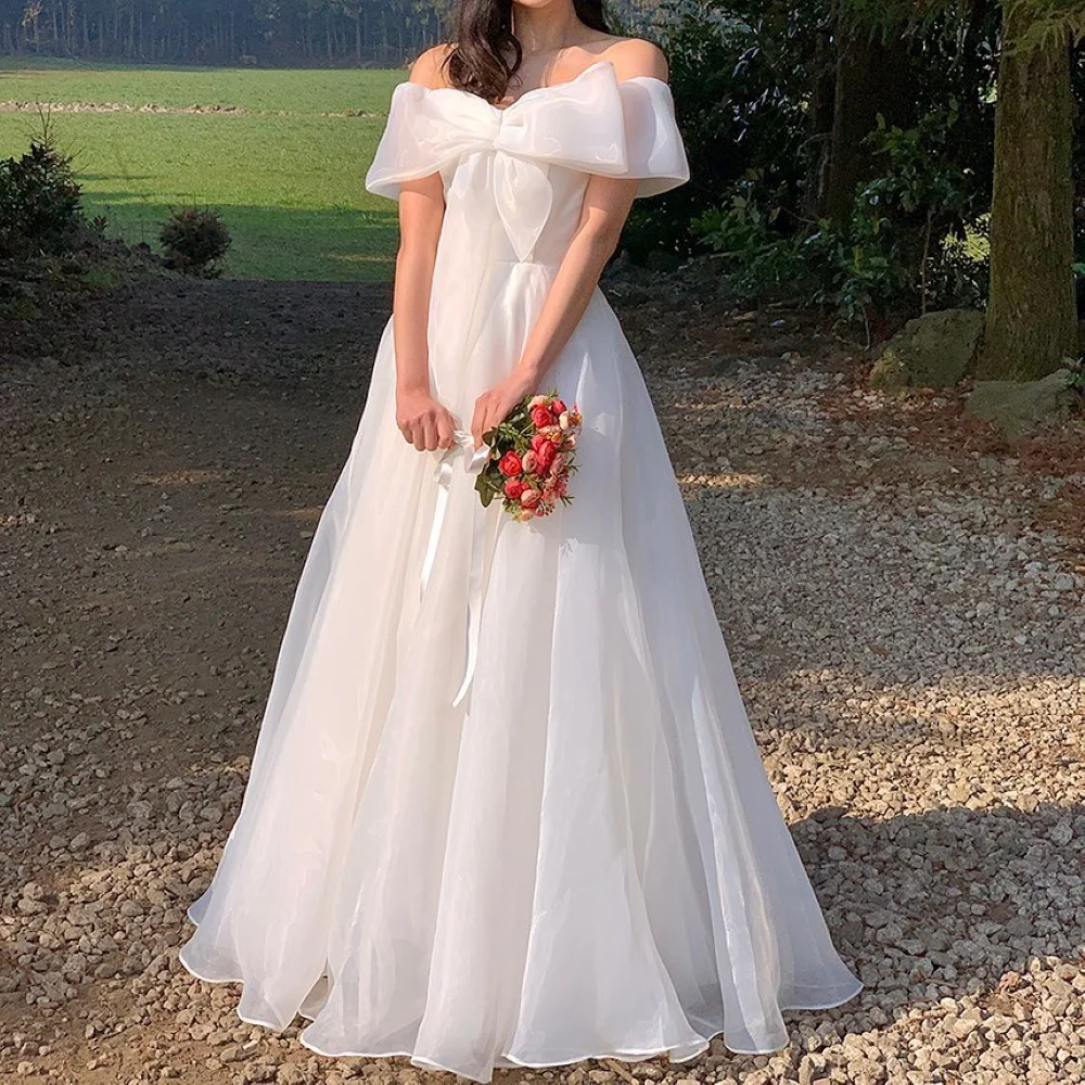 

Serendipity Evening Dress Korea Formal Occasion Floor-Length A-Line Off The Shoulder Lace Tulle Ceremony Prom Gown For Women