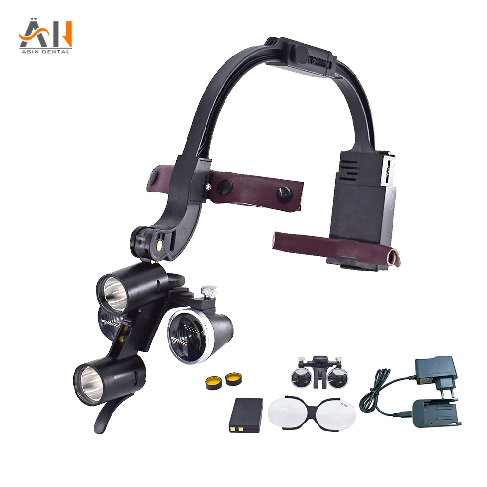 

Dental Magnifier Binocular 5W Focusing LED Light Dentist Surgical LED Headlight Lab Equipment With 2.5X/3.5X Headlamp Magnifier