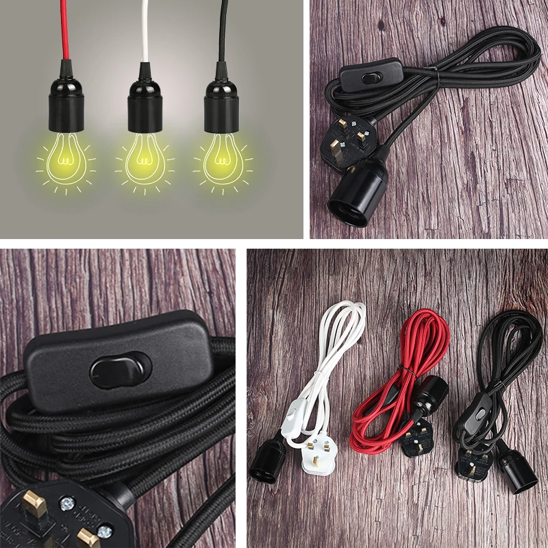 

Ткань гибкий кабель комплект штекер в подвесной светильник набор E27 2/3/4 м фитинг Винтаж лампы UK/Британский/Американский Параметры штепсельн...