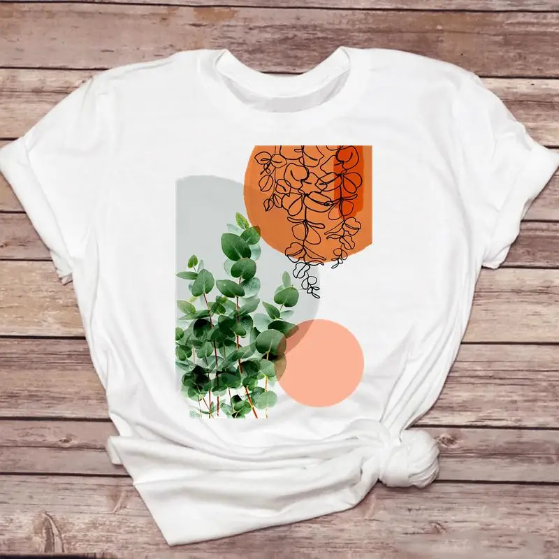 

Футболка женская летняя с коротким рукавом и круглым вырезом