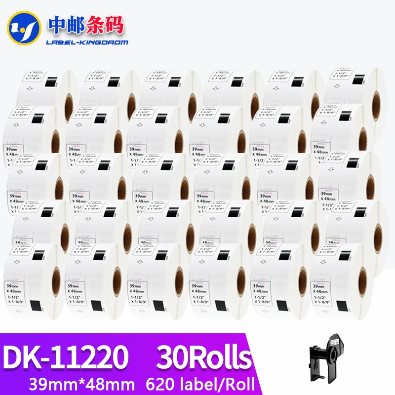 

Фотобумага для принтера Brother, белая, 30 рулонов, размеры 39 мм * 48 мм