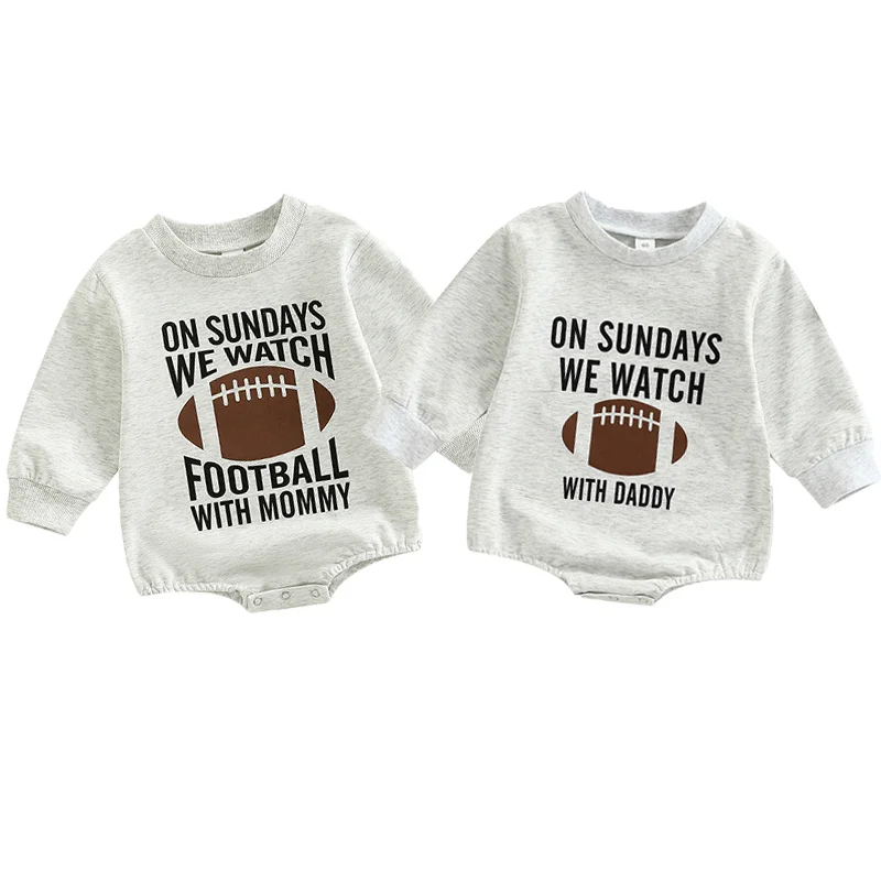 

Комбинезон для младенцев, девочек и мальчиков, комбинезоны с длинным рукавом и надписью для регби, весенние и осенние комбинезоны