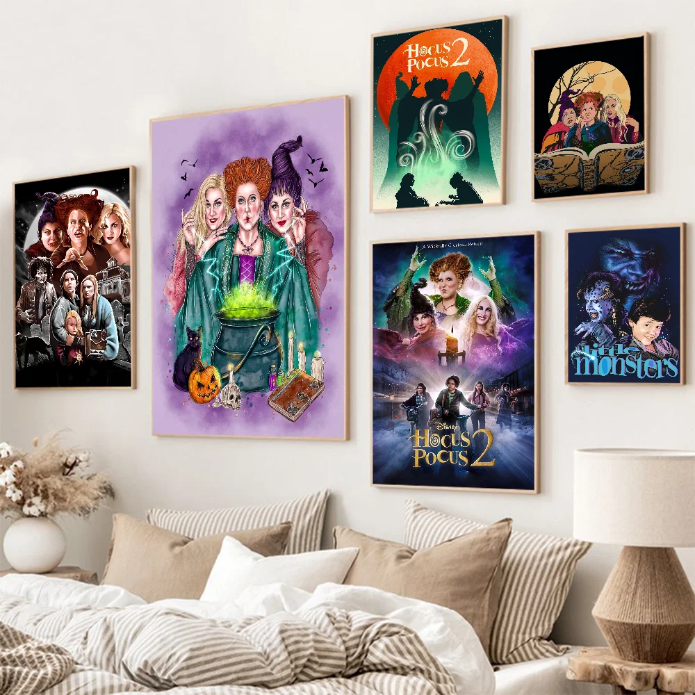 H-Hocus P-Pocus 2 Classic Vintage Posters Room Bar Cafe Decor Stickers Wall Painting