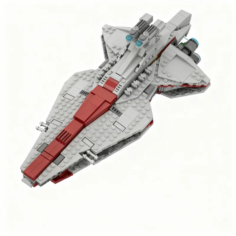 Фото 653 детали MOC Star Battle Midi Venator Class: Альтернативная модель конструктора, игрушки-блоки, идея для рождественских подарков, креативные подарки для детей №1