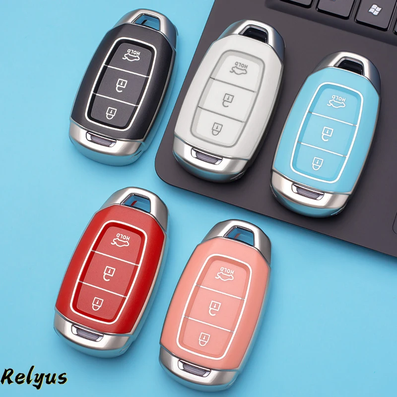 

TPU Car Key Case Protective Cover for Hyundai i30 ix25 Elantra Solaris Azera Grandeur Ig TM Accent Santa Fe Palisade Key Shell