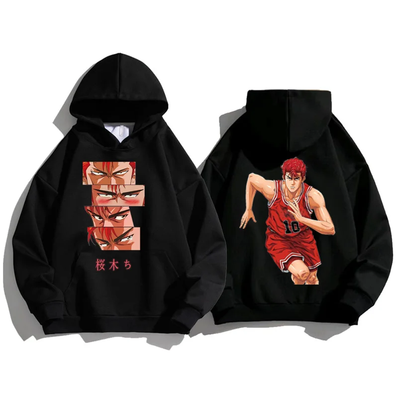 

Мужские толстовки в стиле баскетбольной манги, японские свитера с капюшоном в стиле Харадзюку, Смешные Пуловеры большого размера с рисунком аниме, Хлопковая мужская Толстовка