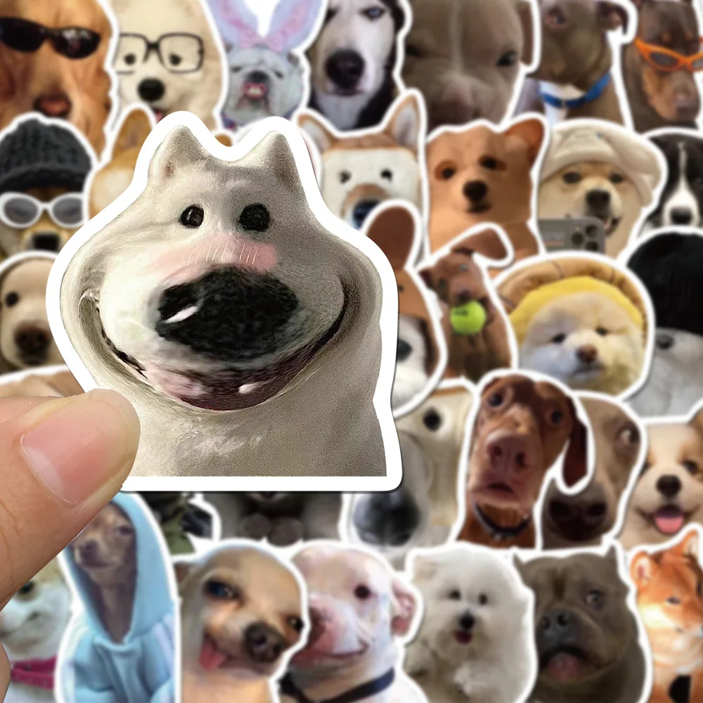50 шт., милые наклейки в виде кошек и собак | AliExpress