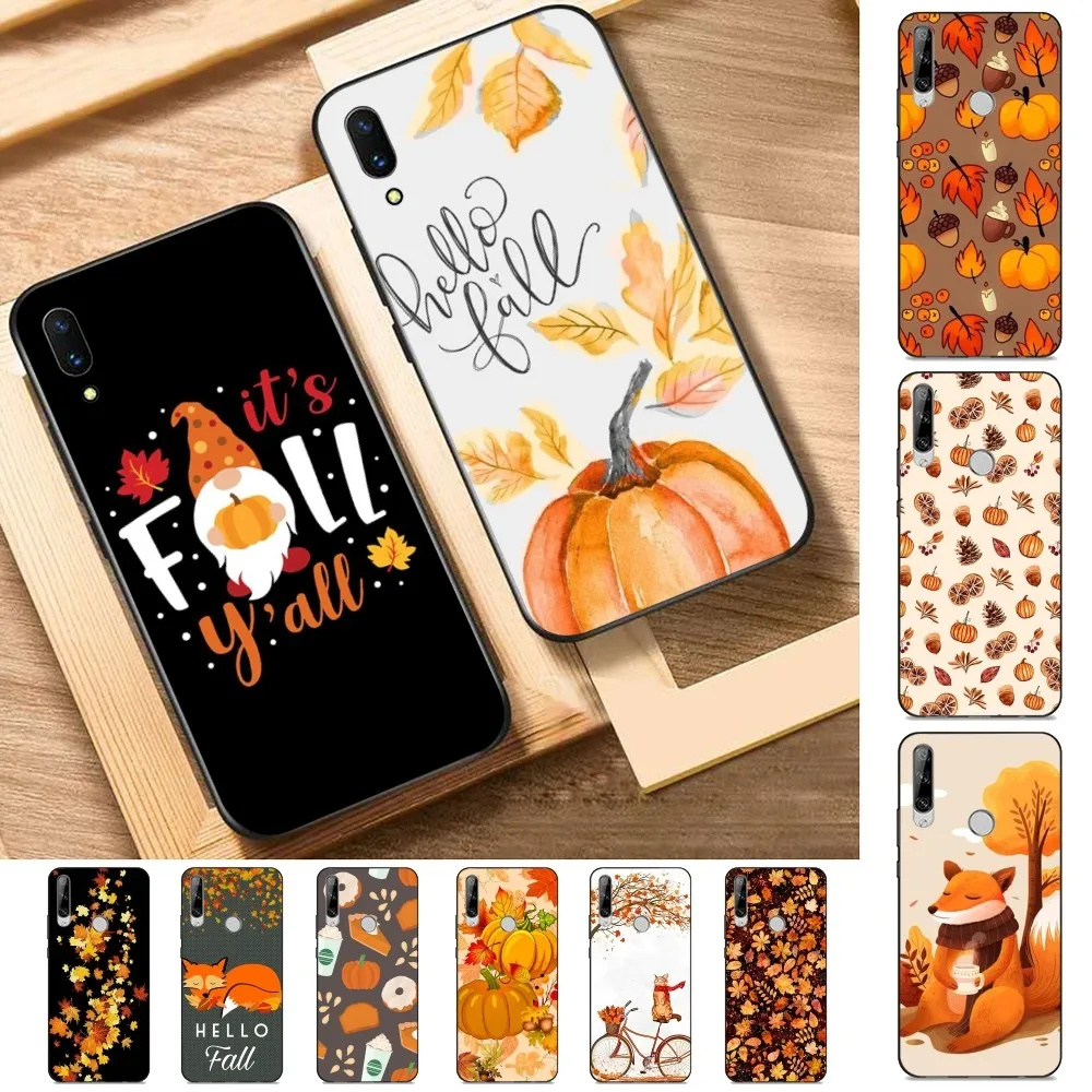 

Autumn leaves fall fox pumpkin Halloween Phone Case For Huawei Y9 6 7 5 Prime Enjoy 7s 7 8 plus 7a 9e 9plus 8E Lite Psmart Shell