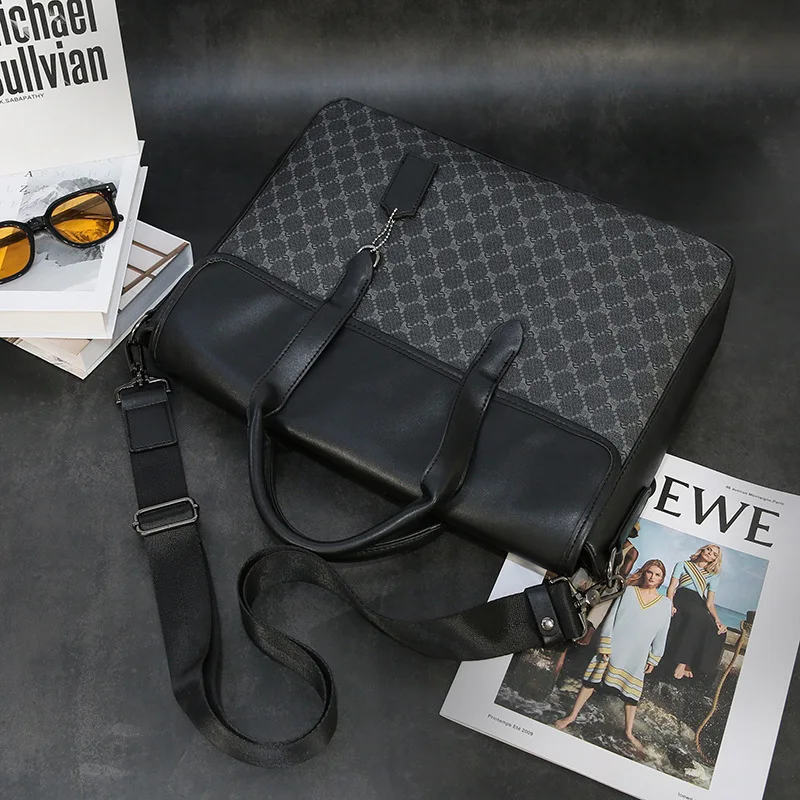 Men Bag Luxury Brand PU Leather Shoulder Messenger Bag Business Black Casual Computer Laptop Male Crossbody Bag for Man