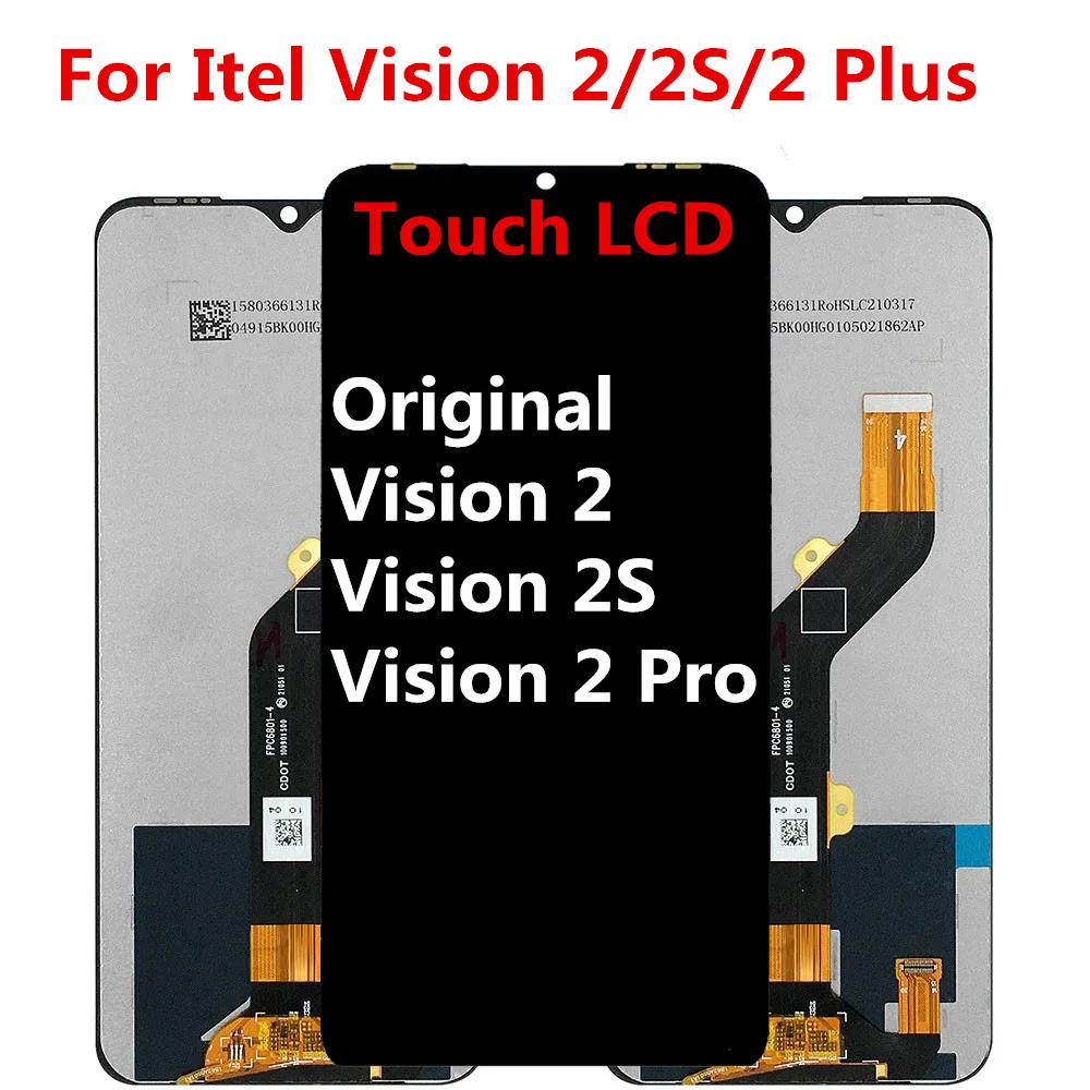 

6.82 Original For ITEL Vision 2 Plus LCD Touch Screen For ITEL Vision2 2S display Digitizer Assembly Repair Replacementt Parts