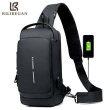 Bolsos Bolso de pecho multifunción de charol para hombre...