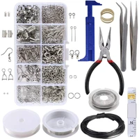 10 grid jewelry accessories combination set open ring closed ring lobster clasp free ring hand tool pliers