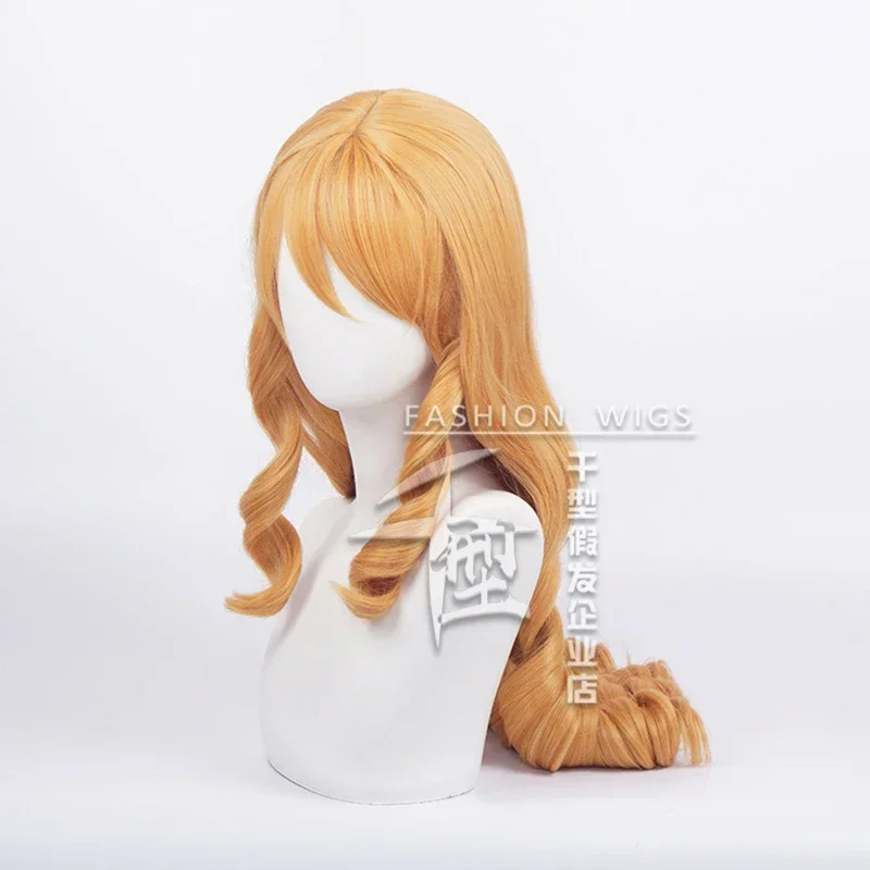 Cafe Cutie Soraka Желтый длинный парик с волнами Косплей Костюм Термостойкие