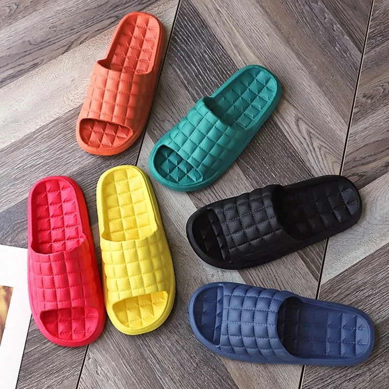 

Women Indoor Slippers Floor Flat Shoes Summer Non-slip Flip Flops Bath Home Slippers Female Comfortable patillas de hombre