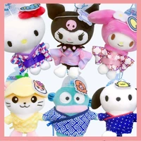 anime hello kitty sanrio cinnamoroll plush doll kuromi toy pendant melody