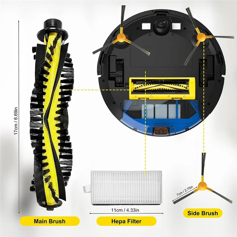 Набор аксессуаров для Tesvor X500 Pro M1 M2 запчасти робота-пылесоса Neatsvor роликовые