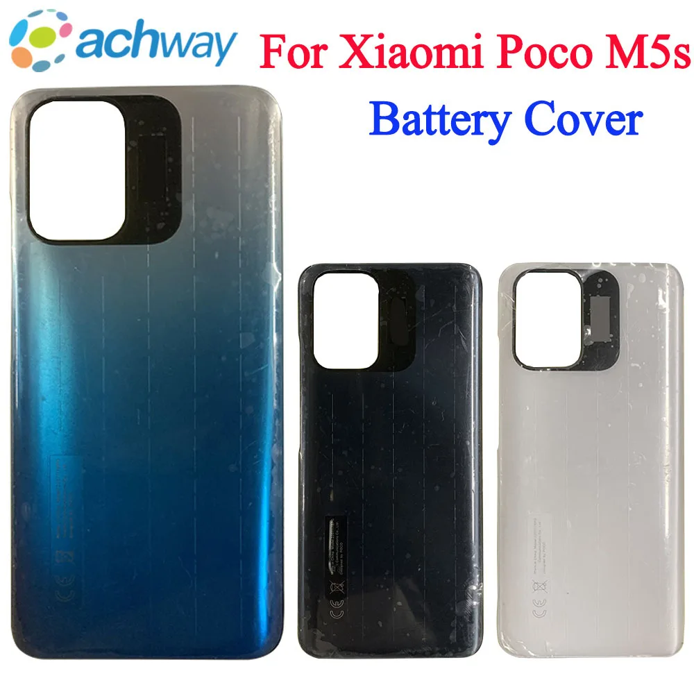 

Задняя крышка батарейного отсека для Xiaomi Poco M5s, задняя крышка, стеклянная дверь, задний корпус M5s для Xiaomi Poco M5s, Крышка батарейного отсека, стекло