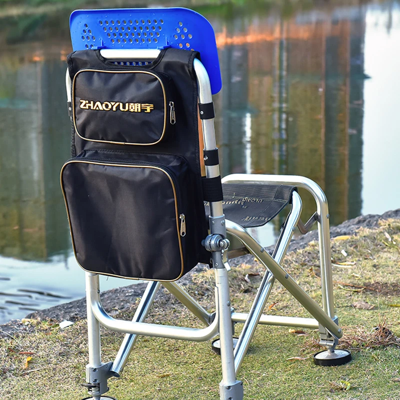 Fishing Chair Rear Hanging Bag Multi Functional Double-deck Hard Storage Bag Anti Scratch Fishing Gear Accessories Tool