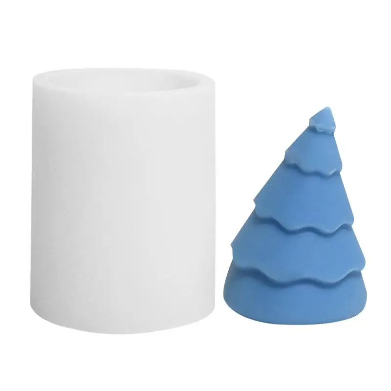 

3D Christmas Tree Mold Christmas Candle Silicone Mold 3D Mold for Candle Making Non Stick Casting Art Crafts for Chocolate