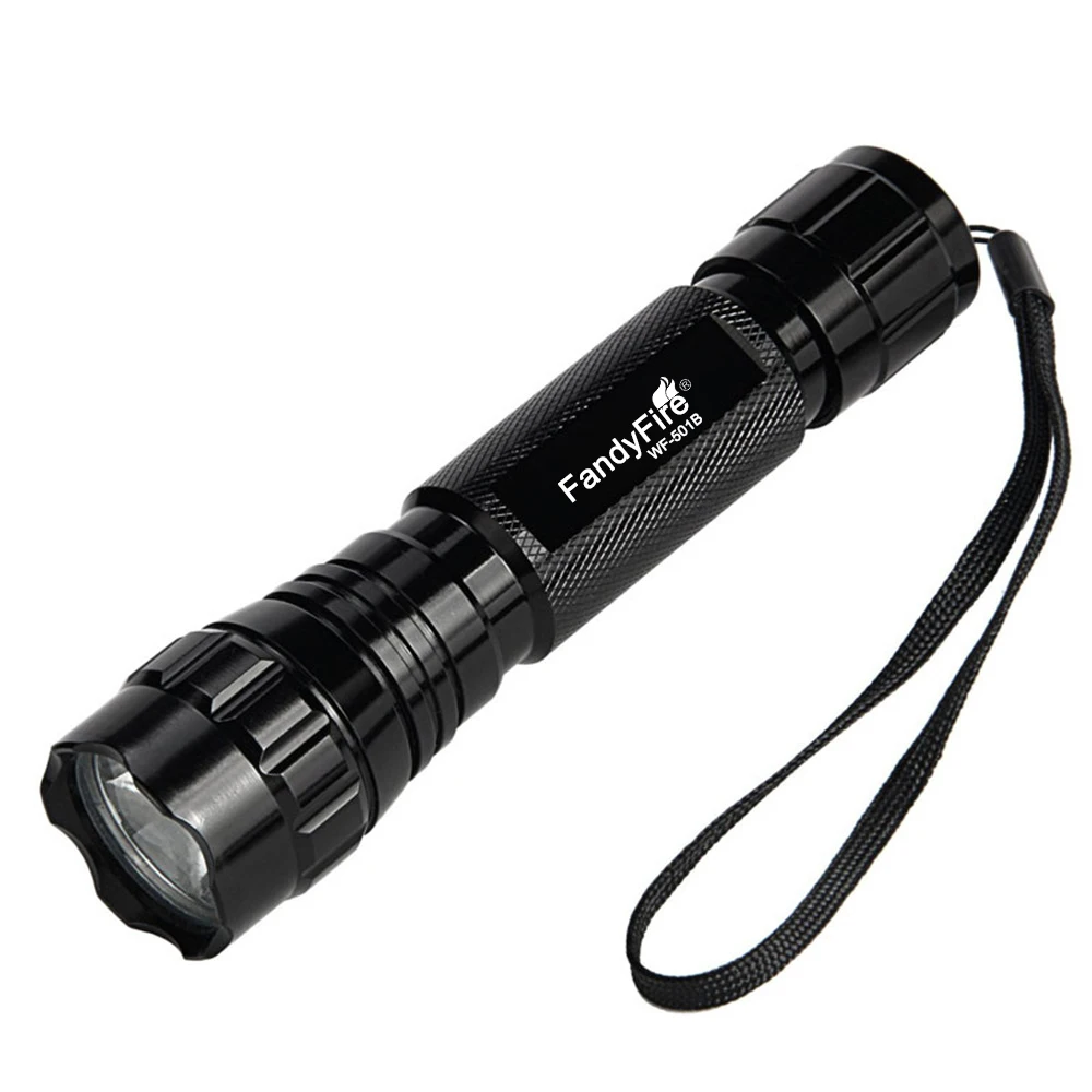

FandyFire Bright WF-501B LED Flashlight Outdoor Waterproof Tactical Torch XML-T6 1 Mode Lamp Portable 18650 Flashlight Flash