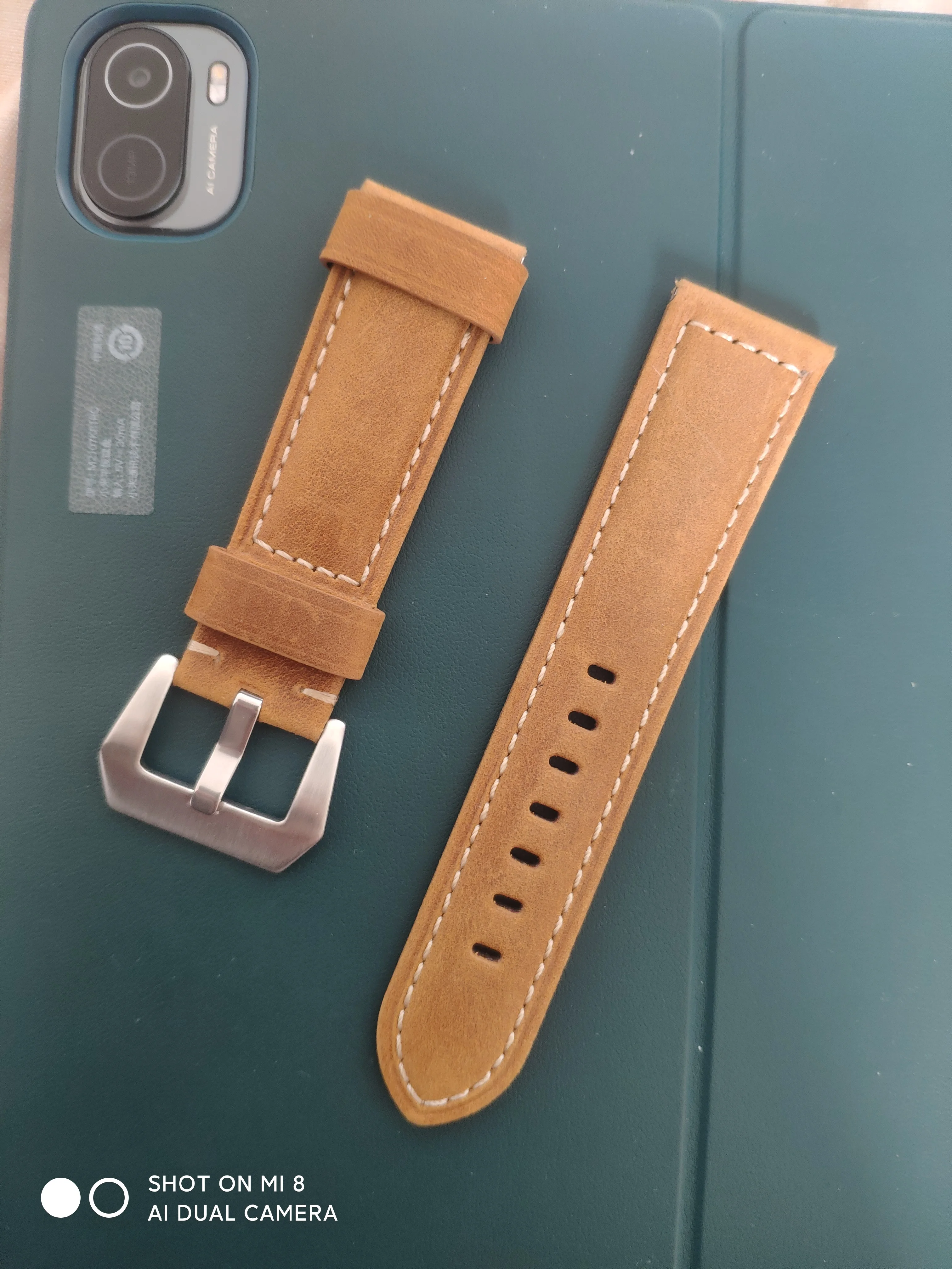 

DIDUN Handmade 8 Colors Watch Accessories Vintage Genuine Leather 24mm Watchband Women Men Watch Strap