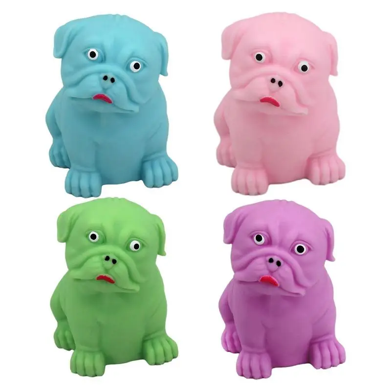 

Kids Squeeze Toy Soft TPR Rubber Vivid Color Cute Shar Pei Dog Sensory Toy Kids Adults Relaxing Toy