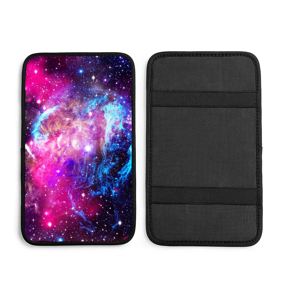 

Car universal armrest cover outer space Galaxy print car center console armrest cover cushion cushion cushion gift for men and w