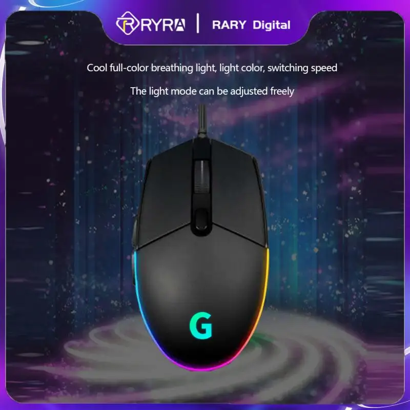 RYRA G102 Lightsync Wired Gaming Mouse RGB Backlit Mechanica Side Button Glare Mouse Macro Laptop USB Home Office Gaming Mouse