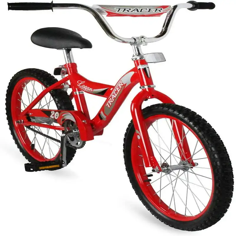 

20" BMX S-Type Frame Bicycle Coaster Brake Crank Chrome Rims Tire 's Bike - Red