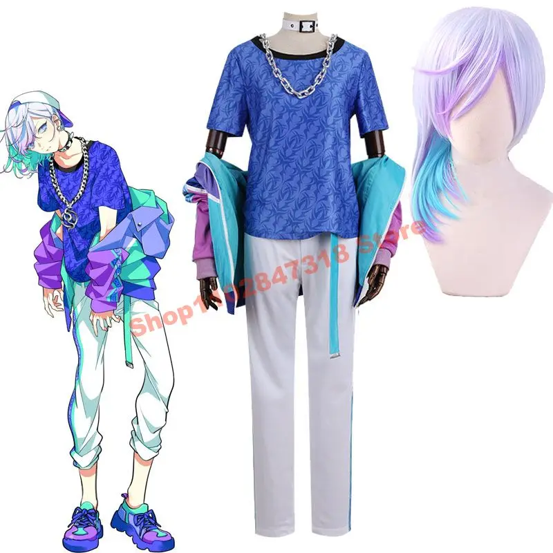 

Paradox Live Kanata Yatonokami Cosplay Costume HIP HOP Cozmez Kanata Cosplay Wig Virtual Idol Rapper Stage Costumes
