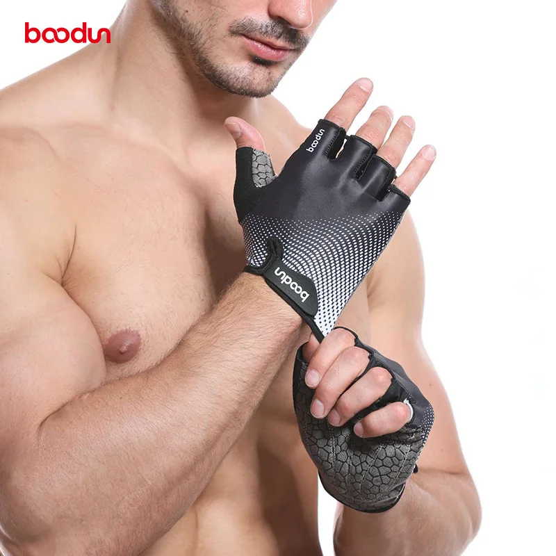 

Boodun New 1096 Silicone Fitness Gloves Equipment Non-Slip Wear-Resistant Breathable Fitness Exercise Gloves