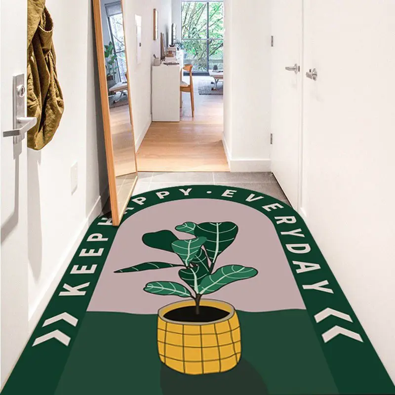

Entrance Entrance Door Printed Floor Mat Semi-Circle Carpet Bathroom Bathroom Non-Slip Floor Mat Bathroom Mat Light Luxury Door