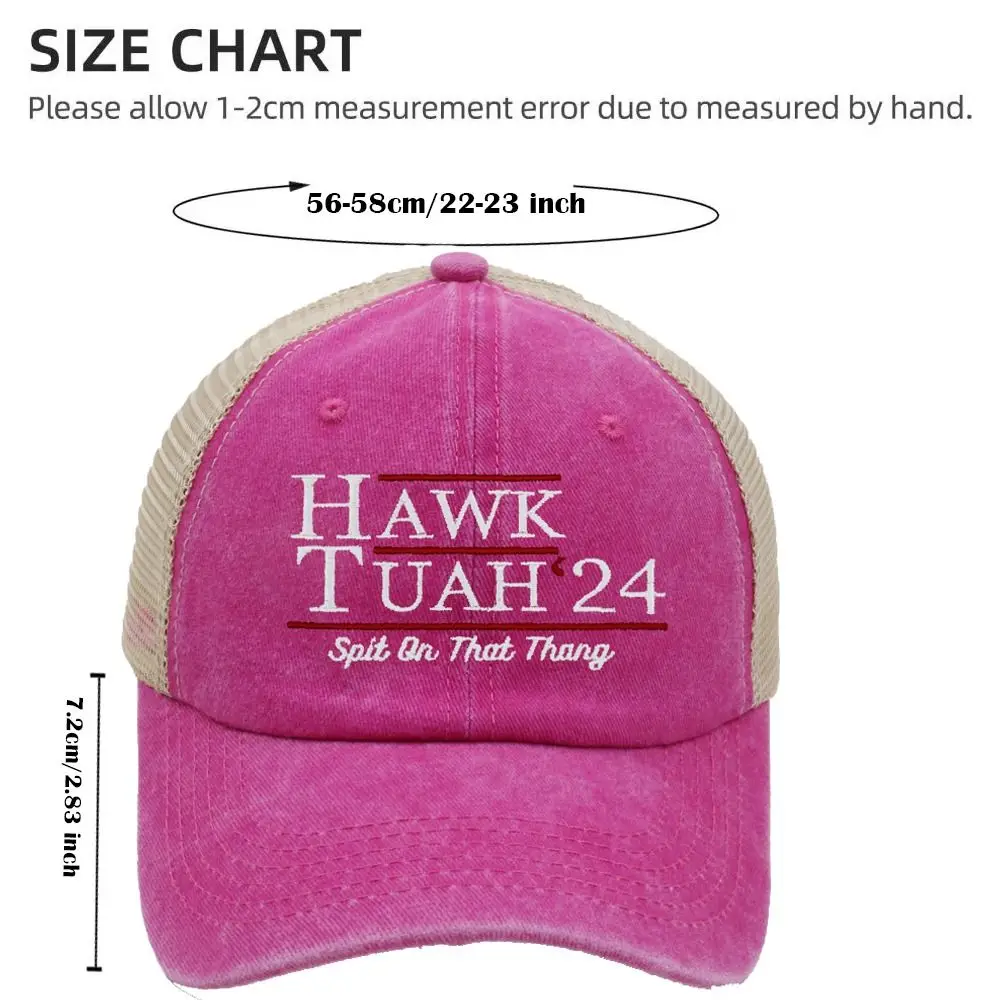 2024 сетчатая бейсболка Hawk Tuah 24 с мемом унисекс регулируемые Ретро кепки