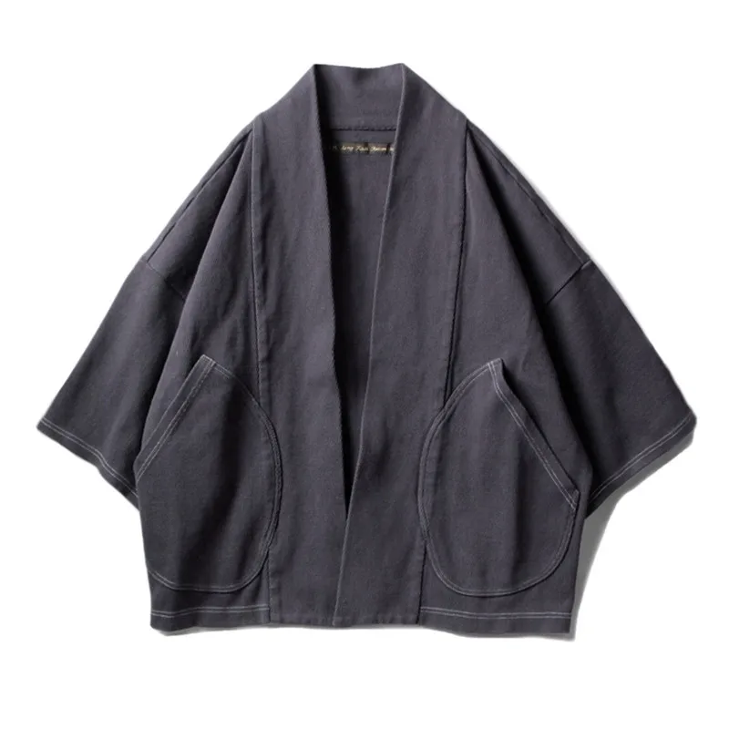 

KAPITAL Hirata Hohiro Batik Washed Two-color Japan Style Jackets Cotton Breathable Men and Women Loose Short Sleeved Taoist Robe