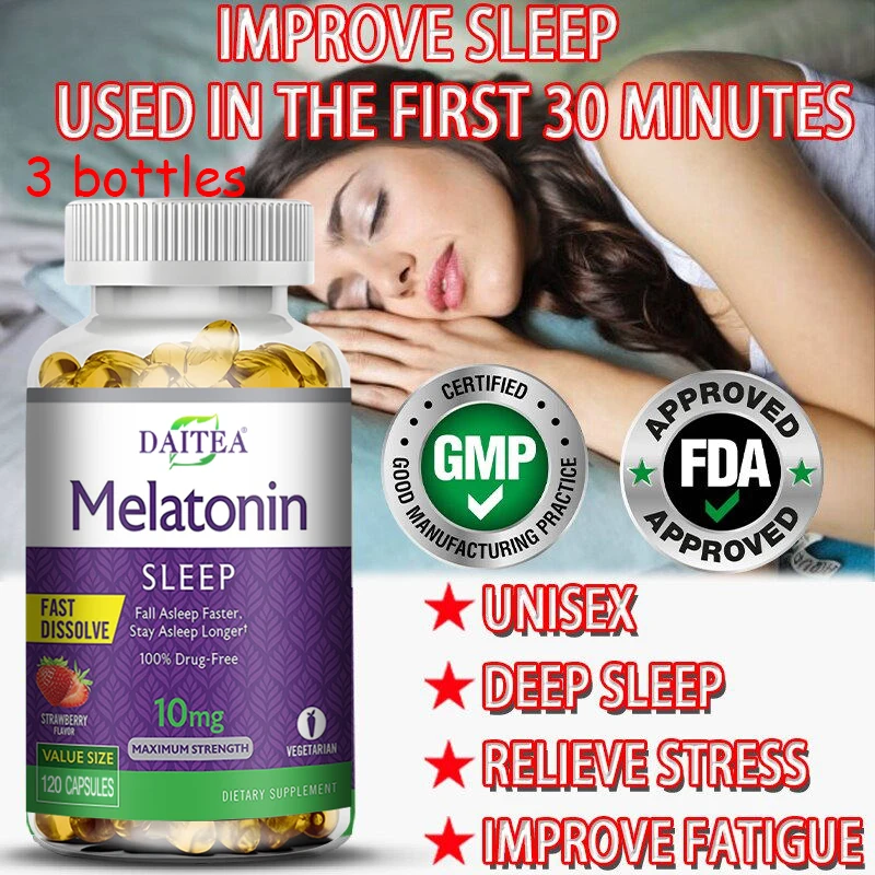 

Daitea Natural Sleep Aid -rescue Insomnia,relieve Anxiety and Stress,help Deep Sleep,slim Belly,lose Weight,supplement Melatonin