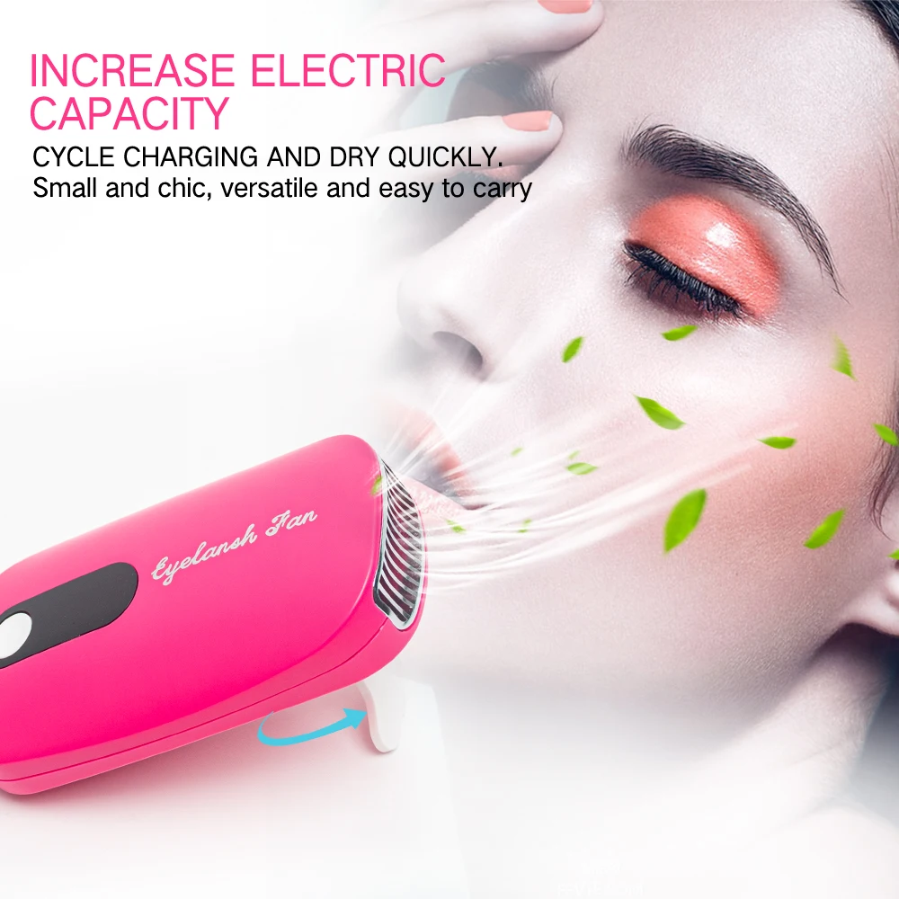 

KROFAUE Eyelash Dryer Fan Mascara Extension Glue Fast Dry Blower Graft Portable USB Makeup Tools Accessories Professional Salon