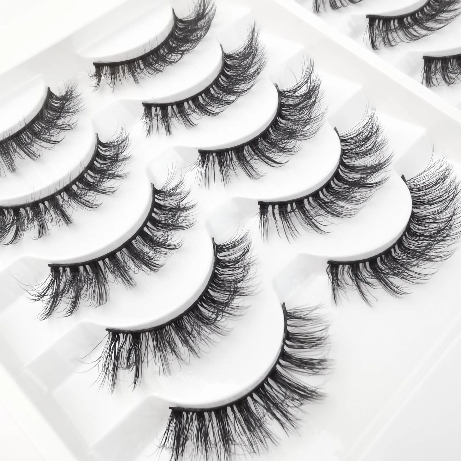

10 пар 3D Искусственные норковые ресницы пушистые мягкие объемные натуральные Длинные Накладные ресницы Многоразовые ресницы для макияжа