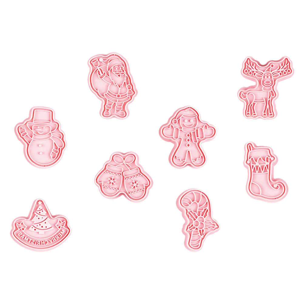 

Cookie Christmas Mold Bakingmoldsplastic 3Dpress Biscuit Fondant Frames Stamps Santa Giftlover Tool Pastry Stamper Stampers
