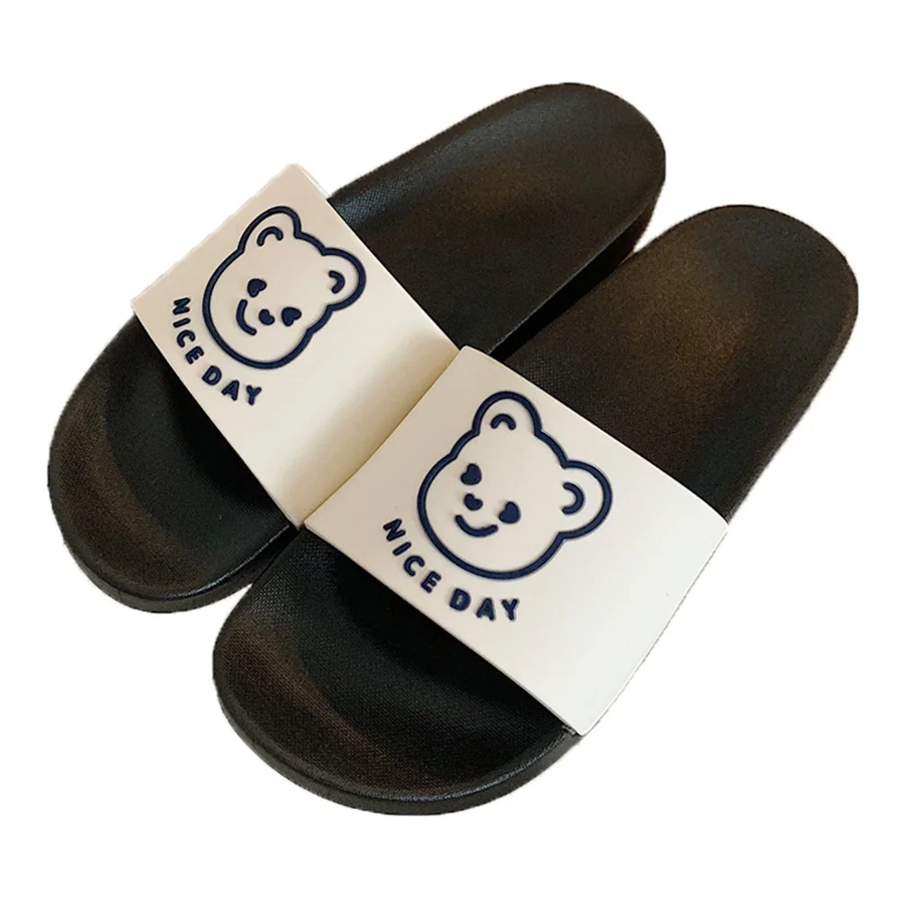 2023 Summer Women Slippers Bath Thick Platform Non-Slip Home Bear Cartoon Flip Flops Beach Sandals Ladies Slides Indoor Outdoor