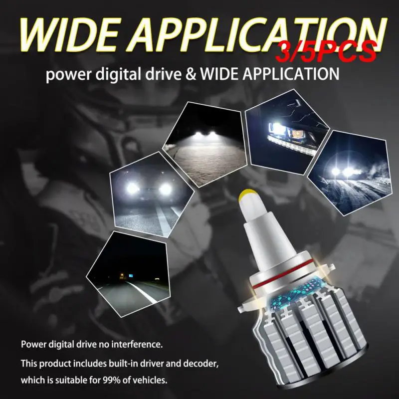 

Светодиодные Автомобильные фары, 3/5 шт., 9012 яркий прожектор, идеально подходит для Ip68, автомобильные аксессуары, Матричные светодиодные фары, кварцевые фары