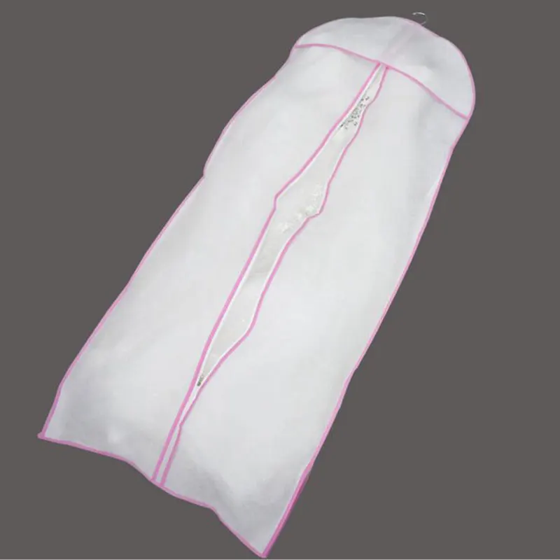 Buy Wedding Bridal Dress Robe Garment Clothes Storage Protective Bag Case White Waterproof Dustproof Cover Non-woven Craft JD002 on