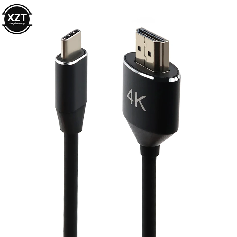 Кабель-переходник с USB Type-C на HDMI 1080P 4K Thunderbolt 3 адаптер для Huawei P40 Mate 30 Pro MacBook Air Ipad |