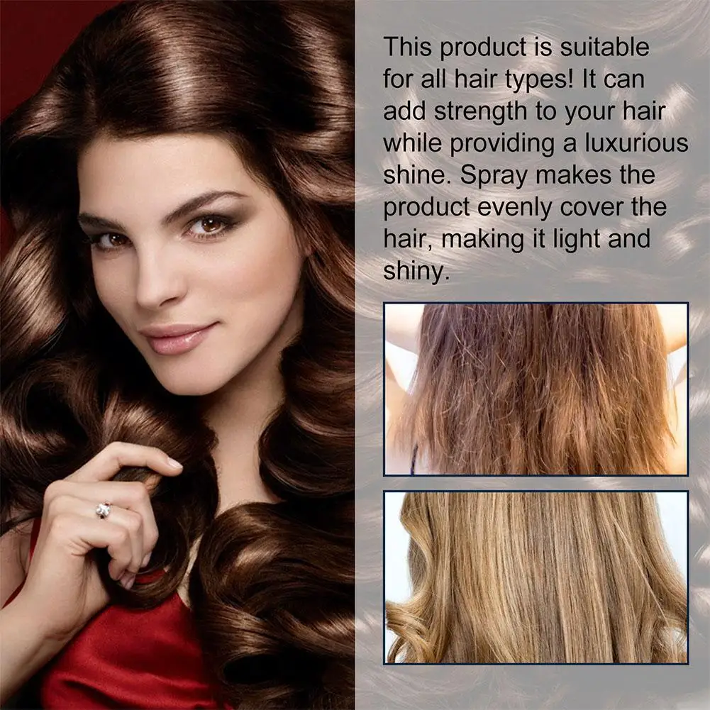 

Спрей для ухода за волосами, портативный Кератиновый кондиционер, маска для волос, мягкие и поврежденные продукты, сухой уход, ремонт, блестящий D8Z5